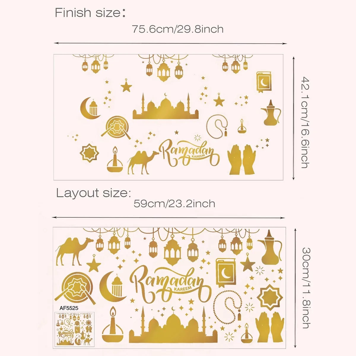 HomyFest™ Eid Mubarak Wall Stickers